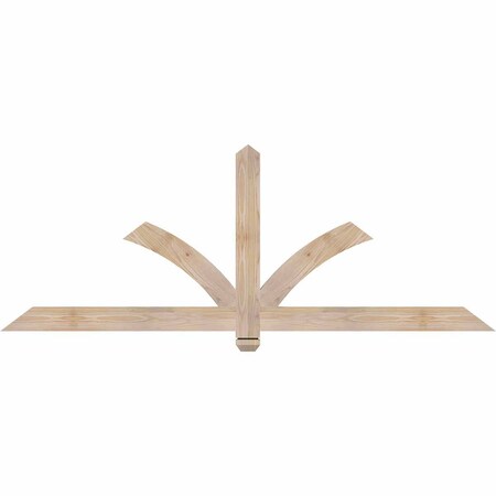 Ekena Millwork Redmond Smooth Timber Gable Bracket, Douglas Fir, 72"W x 27"H x 1 1/2"D x 3 1/2"F, 9/12 Pitch GBW072X27X0204RED00SDF